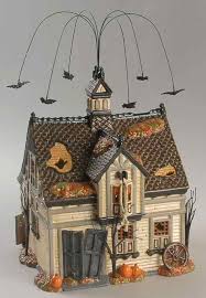 Snow Village Halloween Creepy Creek Carriage House Boxed By Department 56 Replaceme Halloween Village Display Dept 56 Halloween Halloween Gingerbread House