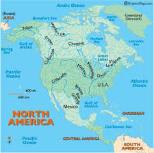 Rivers In North America North American Rivers Major Rivers In Canada Us Rivers North America Map Teaching Geography World Geography