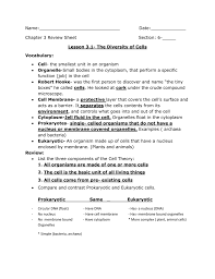 Ch 3 Review Packet Answers