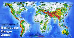 Earthquake Danger Zone Seismic Hazard Zones World Map World Earthquake Map Earthquake Map Earthquake