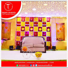 Beautiful Stage Decorations For Engagement Team Events And Advertising Management Kakinada Rajahmundry In 2020 Marriage Decoration Stage Decorations Engagement Team
