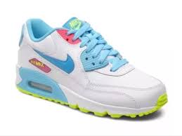 Nike Air Max 90 Running Shoes White Pink Blue 345017 123 Sz 6 5y Youth Women 8 Nike Air Max Nike Air Max 90 Nike Air