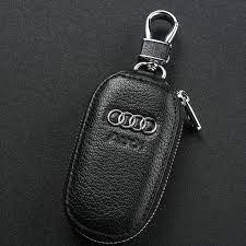 Car Key Cover Case Leather Audi Sline A3 A5 Q3 Q5 A6 C5 C6 A4 B6 B7 B8 Tt 80 S6 Car Key Cover Car Styling Genuine Leather
