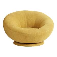 Tambor concrete outdoor drum side table. West Elm X Pbt Basket Slub Groovy Swivel Chair Dark Horseradish Pottery Barn Teen