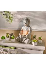 Ruhevolles Ambiente Toller Deko Buddha Mit Windlicht Grau Buddha Dekoration Buddha Deko Buddha