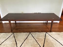 38 wide 14 tall buyer is responsible for all shipping arrangements. American Of Martinsville Walnut Coffee Table With Star Inlay Epoch
