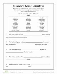 Awesome Adjectives Worksheet Education Com Adjectives Grammar Worksheets Good Adjectives