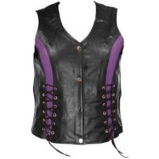 Black And Purple Motorcycle Jacket Pin By Elyn Hamilton On Polyvore Favorites And Fashion Leather Vest Purple Leather Biker Leather