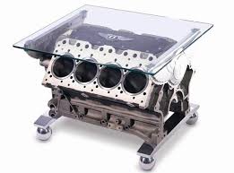 Touch device users can explore by touch or with swipe gestures. Bentley Crafts Unique Items For Charity Auction Automotive Furniture Cool Coffee Tables Engine Coffee Table
