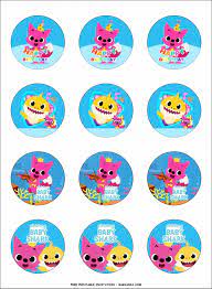 Baby shark cake topper, baby shark centerpiece, baby shark birthday party cupcake toppers, party, printable party decoration, instant. Free Printable Pinkfong Baby Shark Birthday Party Kits Templates Free Printable Birthday Invitation Templates Bagvania
