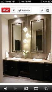 2 Mirrors Or Just One Big One Dark Wood Bathroom Wood Bathroom Vanity Bathroom Design