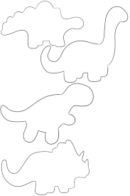 Dinosaur Outlines Stegosaurus Argentinosaurus Trex Triceratops Birthday Party Activities Dinosaur Outline Dinosaur Crafts