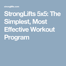 Stronglifts 5x5 The Simplest Most Effective Workout
