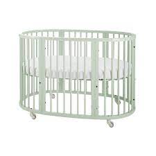 Sleepi Bed Mint Green Culle Rotonde Lettino Biancheria Da Letto Bianca