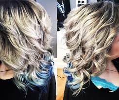 Ash Blonde With Platinum Highlights And Peekaboo Blue Hair Beauty Hair Hair Styles