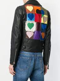 Jw Anderson Heart Patch Biker Jacket I Need It Biker Jacket Jackets Denim Jacket