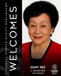 We are thrilled to welcome Mary Bee to our Burlingame Coldwell Banker  Realty office! With over 40 years of experience in San Mateo County and  recognition among the top 1% of Real