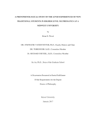 Abstract a qualitative phenomenological study of employee perceptions of the impact of layoffs by linda carrington ma, california state university, 2002 Pdf A Phenomenological Study Of The Lived Experiences Of Non Traditional Students In Higher Level Mathematics At A Midwest University