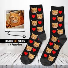 Cat Socks, Pet Face Socks, Gift for Cat Lover, Personalized Gift, Cat Mom,  Cat Dad, Cat Owner, Cat Owner Gift, Father's Day Gift