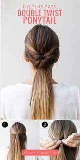 This Double Twist Ponytail Is The Perfect Five Minute Hairstyle More Hair Styles Twist Ponytail Going Out Hairstyles