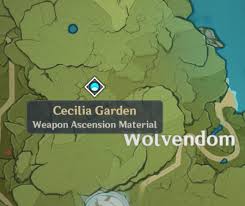 First players will need to locate the cecilia gardens domain, which can be found by traveling northwest of wolvendom. Cecilia Garden Genshin Impact Wiki
