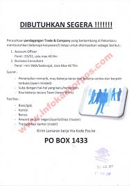 Surat lamaran kerja merupakan salah satu syarat untuk mendapatkan pekerjaan yang ingin anda dapatkan. Lowongan Kerja Pobox 1433 Www Infokantorpos Com