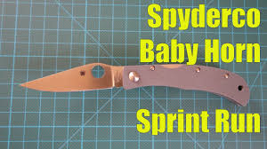 Spyderco Baby Horn Cx08ggy Sprint Run German Youtube