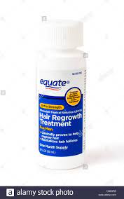 Walmart S Equate Own Brand Minoxidil Topical Hair Regrowth Treatment Equivalent To Rogaine Regaine Branded Product Stock Photo Alamy