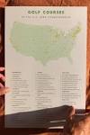 Golf Courses Checklist Map Top Golf Course Poster Modern - Etsy