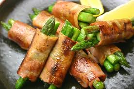 Miso Glazed Bacon And Asparagus Recipe Veggie Recipes Asparagus Recipe Asparagus Rolls