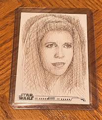 LEIA STAR WARS TOPPS SKETCH CARD