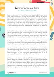 Sommer Kostenlose Arbeitsblatter Text Auf Deutsch Kostenlose Arbeitsblatter Schulideen