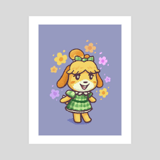 Check spelling or type a new query. Isabelle Animal Crossing An Art Print By Gina Inprnt