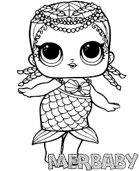 Lol coloring pages are a fun way for kids of all ages to develop creativity, focus, motor skills and color recognition. Merbaby Coloring Page Lol Surprise
