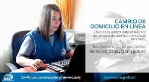 Es obligatorio informar del cambio de domicilio a la oficina de empleo inem (sepe). Cne Azuay On Twitter Cambiatudomicilioec El Cambio De Domicilio Electoral Se Realiza Desde Nuestra Web Https T Co K8ljqanndf Si Necesita Ayuda Puede Escribir Al Correo Domicilio Azuay Cne Gob Ec Quedateencasa Https T Co Sttfti2cmo