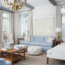 A Traditional Look With Contemporary Touches Wows Luxe Interiors Design Living Room Decor Modern Light Blue Living Room Luxe Living Room