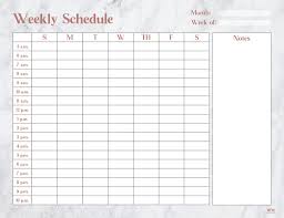 hourly planners free printables printabulls