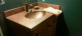 copper vanity sink top mountain