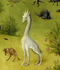 Giraffe Porcupine Dog From The Garden Of Earthly Delights Detail In 2020 Rembrandt Art Art Hieronymus Bosch