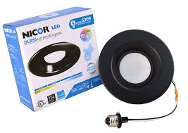 Nicor Lighting 5 6 Inch Dimmable 1200 Lumen 5000k Led Downlight Retrofit Kit For Recessed Housings Black Trim Dlr56 3012 120 5k Bk Walmart Com Walmart Com