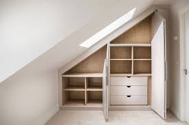 You can simply store them under the bed because the bed it finished with. Attic Walk In Closet Ideas Transform The Unused Space Under The Roof