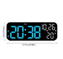 Large Digital Clocks with Date/Temperature Display, Dual Alarms with  Classic Music Ring, 3 Level Dimmer, Plug in Electronic Alarm Clock for  Bedroom, ...