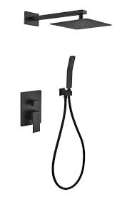 Aqua Piazza Diverter Complete Shower System With Rough In Valve In 2021 Shower Systems Tub To Shower Remodel Shower Fixtures