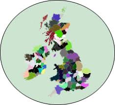 North east, north west, yorkshire and the humber, east midlands, west. United Kingdom Ireland Counties Mapchart