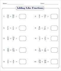 Adding Fractions With Unlike Denominators Worksheets Pdf And 23 Sample Adding Fractions Worksheet Temp Fractions Worksheets Adding Fractions Worksheet Template