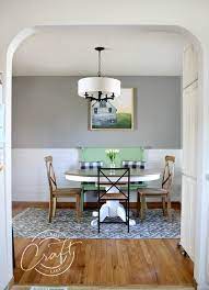 We offer crown moulding in ornate designs as well as plainer styles. My Faux Shiplap Chair Rail And Farmhouse Dining Room Reveal The Crazy Craft Lady