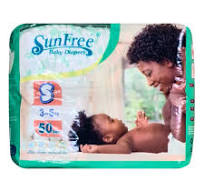 Sunfree Baby Diapers Small 50's