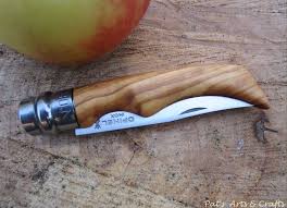 Opinel Knife No 8 Modified Custom Olivewood Handle The Plain Hunter Coutellerie Couteau Armes
