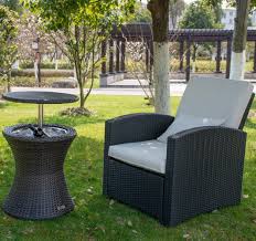 Patiopost Cool Table Pe Wicker Style Outdoor Patio Pool Cooler Bar Brown Rattan Coffee Table Garden Coffee Table Wicker Coffee Table