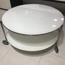 4.6 out of 5 stars. Ikea Round Coffee Table C W Castors Tempered Glass Tops Furniture Home Living Furniture Tables Sets On Carousell